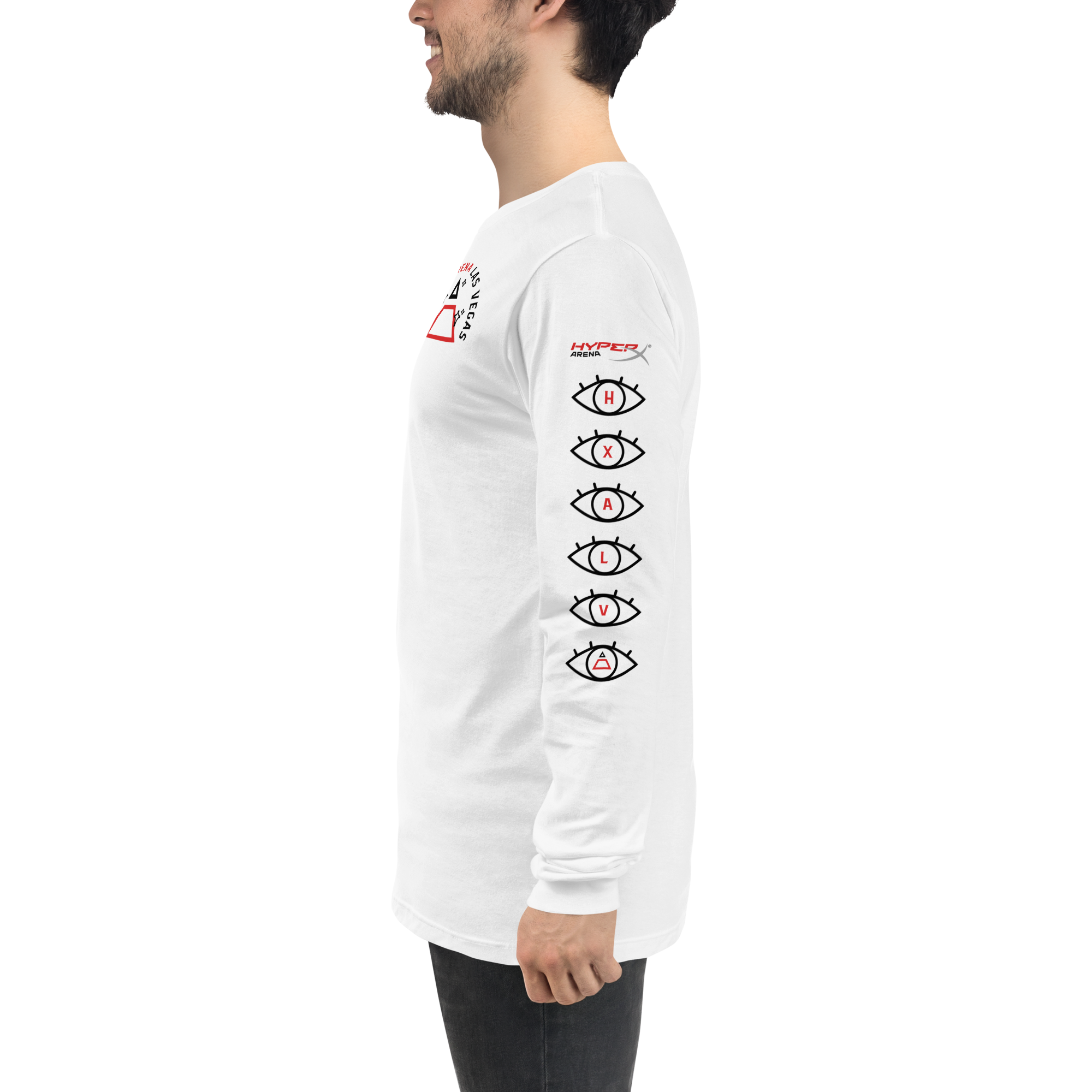HXALV Skeleton Long Sleeve Tee - White - Allied Gaming